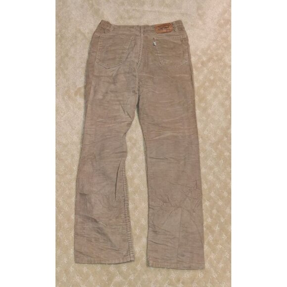 Vintage 1988 Levi's 517 Corduroy Pants Mens 34x32 Beige White Tab USA Made - Picture 3 of 4